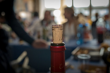 closeup of a cork