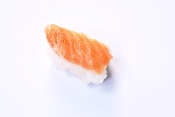 salmon Sushi Japanese food on white background