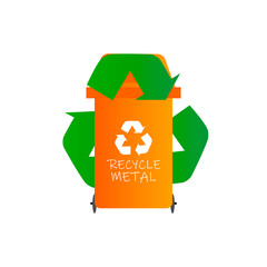 Garbage recycling icon.