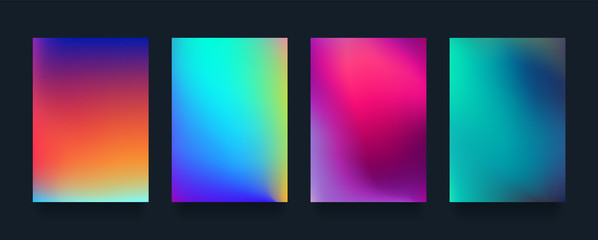 Minimal covers design set. Modern awesome halftone gradients. Cool future abstract geometric template. Colorful vector banner poster composition.