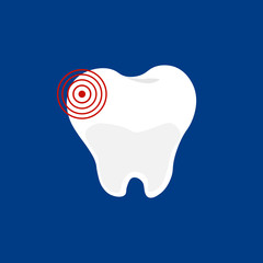 Icon with a sick tooth.
