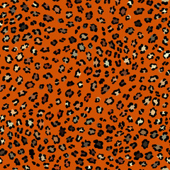 Seamless vector pattern. Imitation of leopard texture.