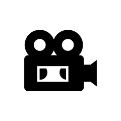camcorder flat vector icon