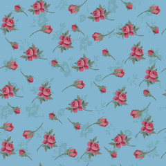  Seamless vintage floral pattern for gift wrap and fabric design