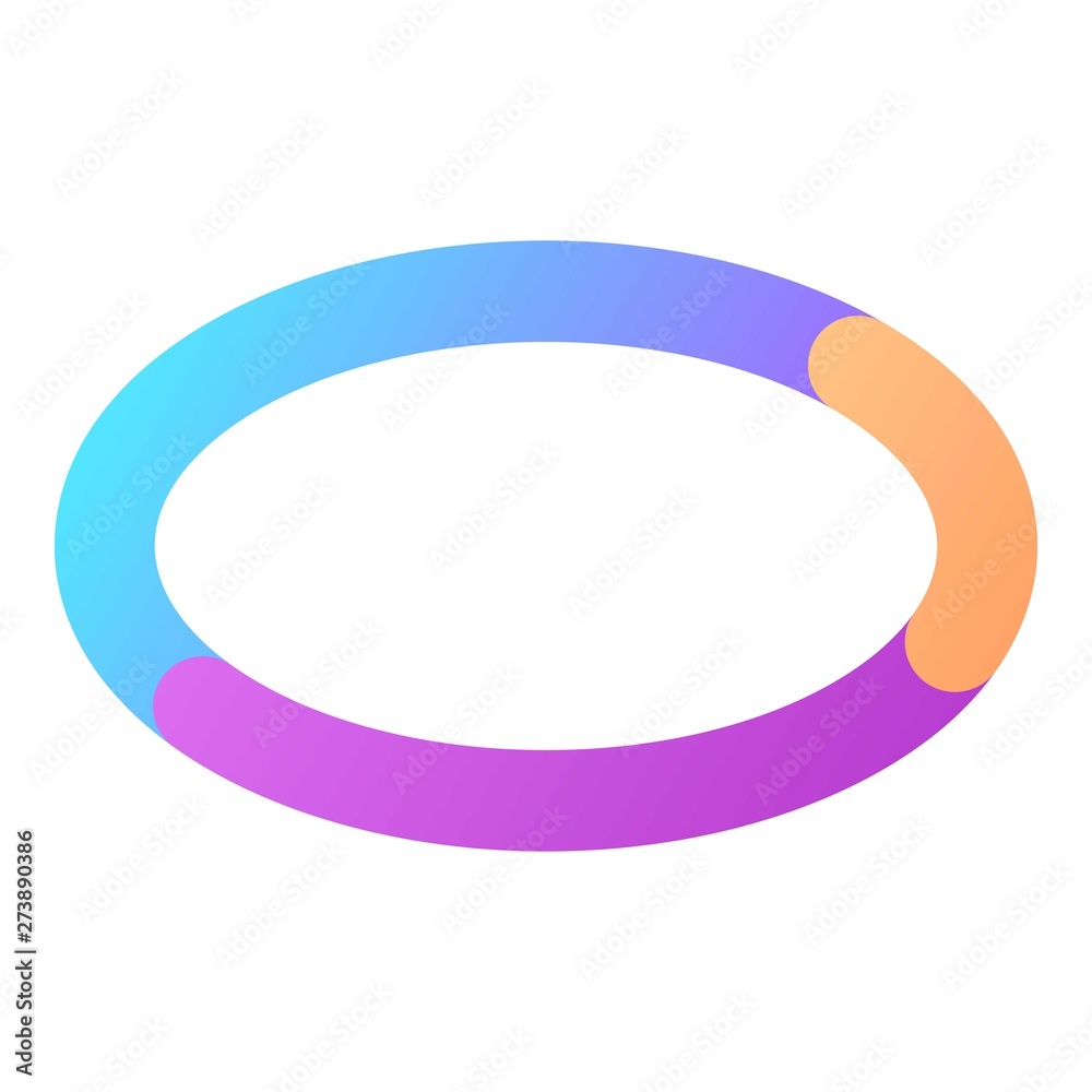 Poster circle graph icon. isometric of circle graph vector icon for web design isolated on white background