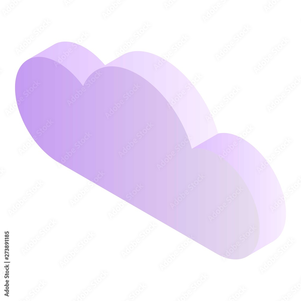Poster cloud data icon. isometric of cloud data vector icon for web design isolated on white background