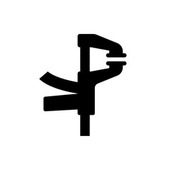 clamp flat vector icon