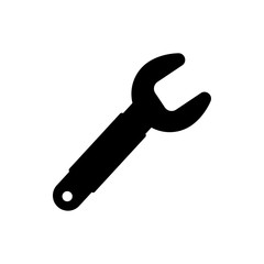 wrench flat vector icon