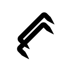 construction staples flat vector icon