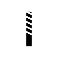 drill bit flat vector icon