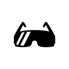 construction glasses flat vector icon