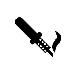 soldering iron flat vector icon