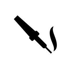 soldering iron flat vector icon