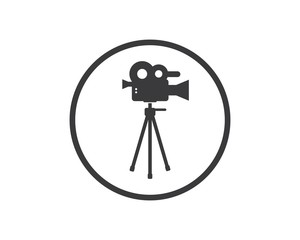 Obraz premium movie,film recorder logo icon of industry film vector illustration
