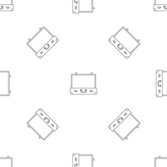 Vintage suitcase pattern seamless vector repeat geometric for any web design