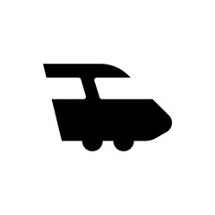 speed train flat vector icon