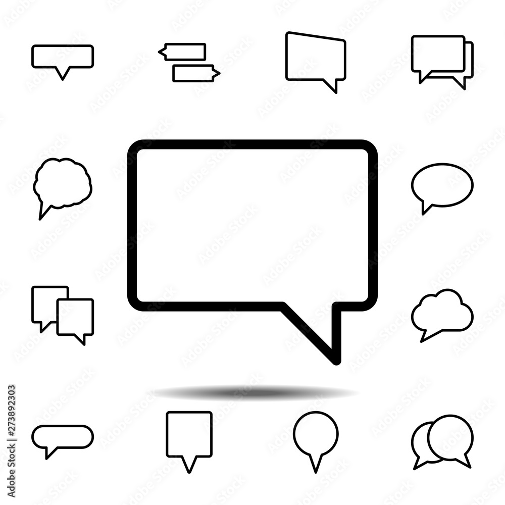 Poster bubble, chat icon. simple thin line, outline vector element of chat bubble icons set for ui and ux, 