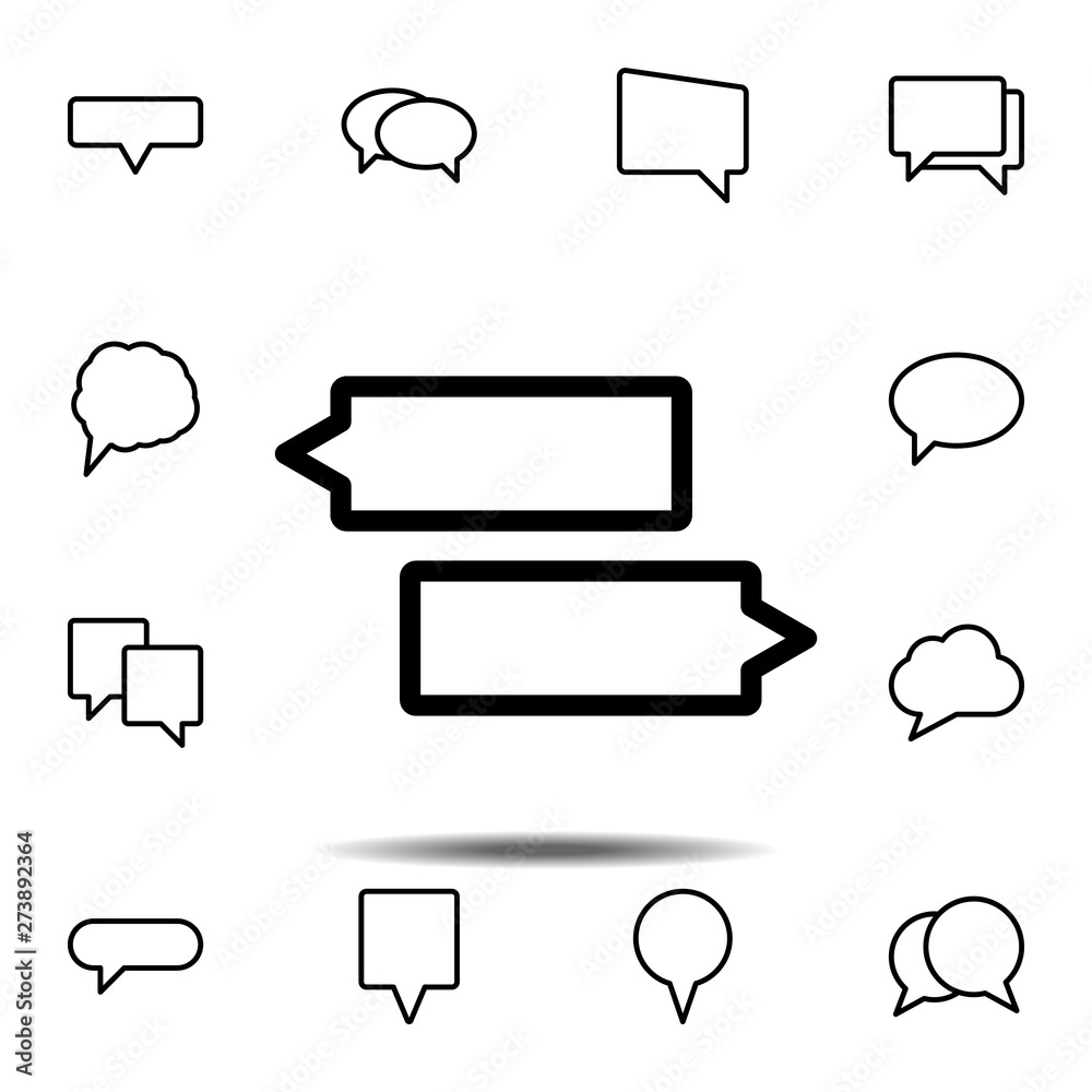 Poster bubble, chat icon. simple thin line, outline vector element of chat bubble icons set for ui and ux, 
