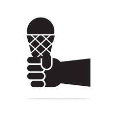 Ice Cream Cone Handle icon. Vector concept illustration for design.