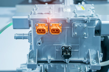 electric system of eco car engine Automotive part concept