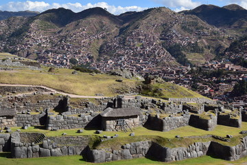 Scenery in Sacsayhuaman in Cusco, Peru