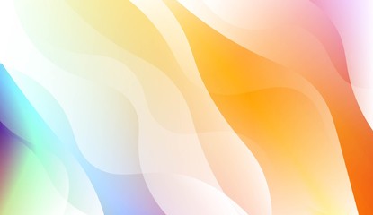 Geometric Wave Shape with Gradient Blurred Abstract Background. For Greeting Card, Flyer, Poster, Brochure, Banner Calendar. Vector Illustration.