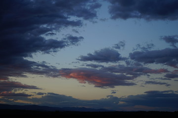 Red and Orange Sunset with Clouds
