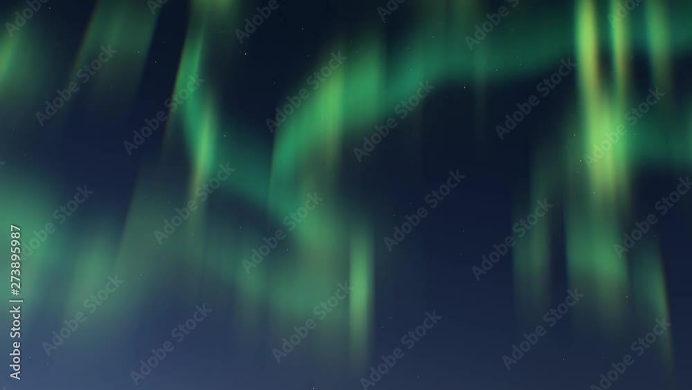 Wall mural seamless loop of the aurora borealis lights on a sky. you can use this stunning videos as a backgrou