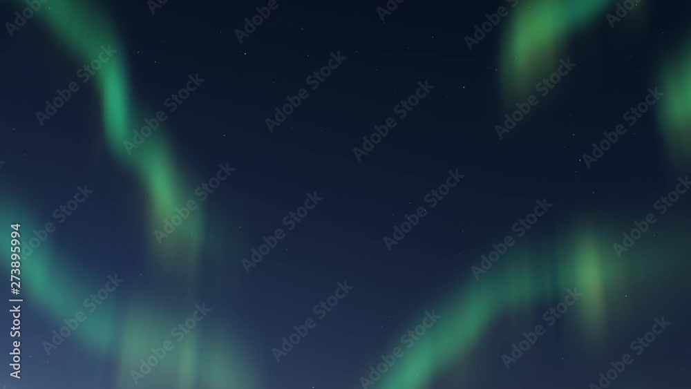 Wall mural seamless loop of the aurora borealis lights on a sky. you can use this stunning videos as a backgrou