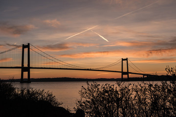 Fototapeta na wymiar Denmark Bridge sunset 