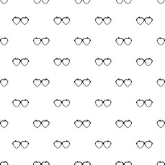 Heart eyeglasses pattern seamless vector repeat geometric for any web design