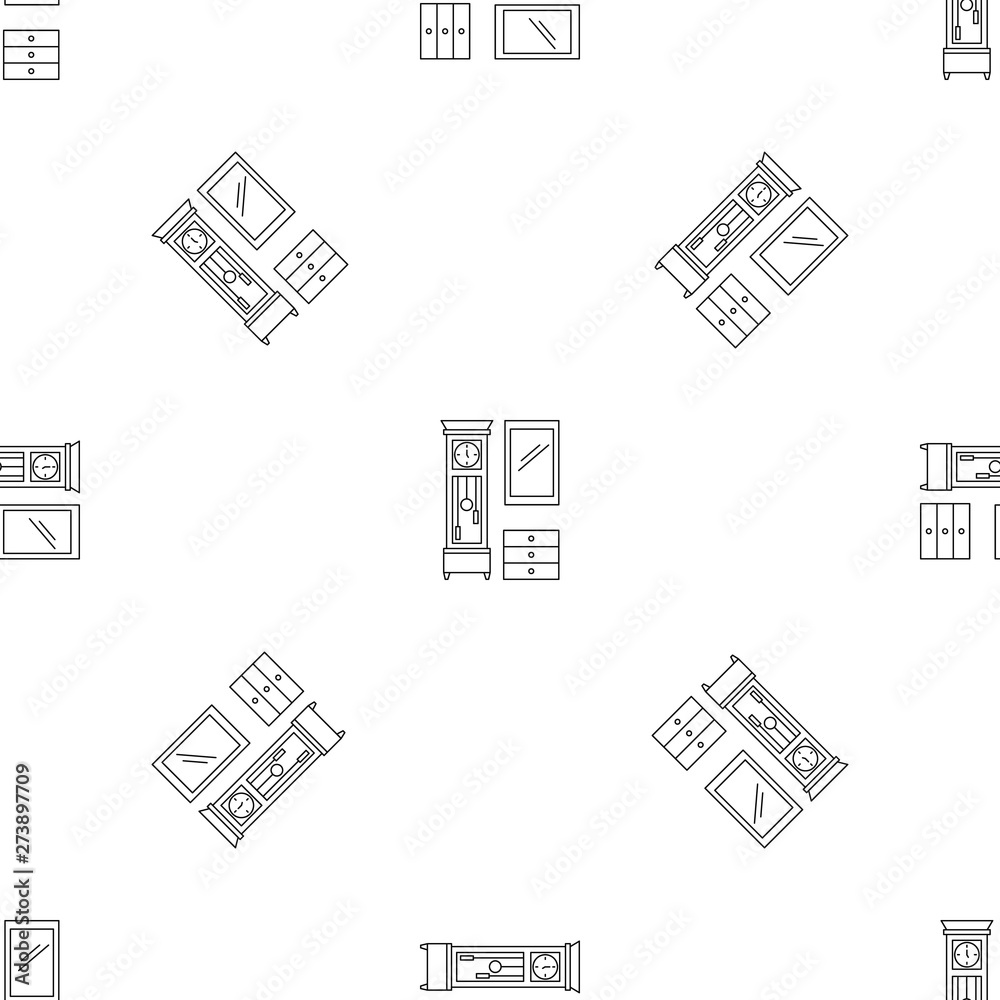 Poster old room clock pattern seamless vector repeat geometric for any web design