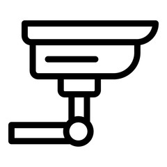 Outdoor security camera icon. Outline outdoor security camera vector icon for web design isolated on white background