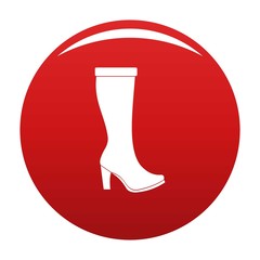 Woman boots icon. Simple illustration of woman boots vector icon for any any design red