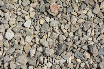 old road of small stones in the park