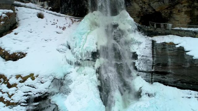Fossen Bratte.  One of the big waterfalls near Bergen in the northwest of Norway.