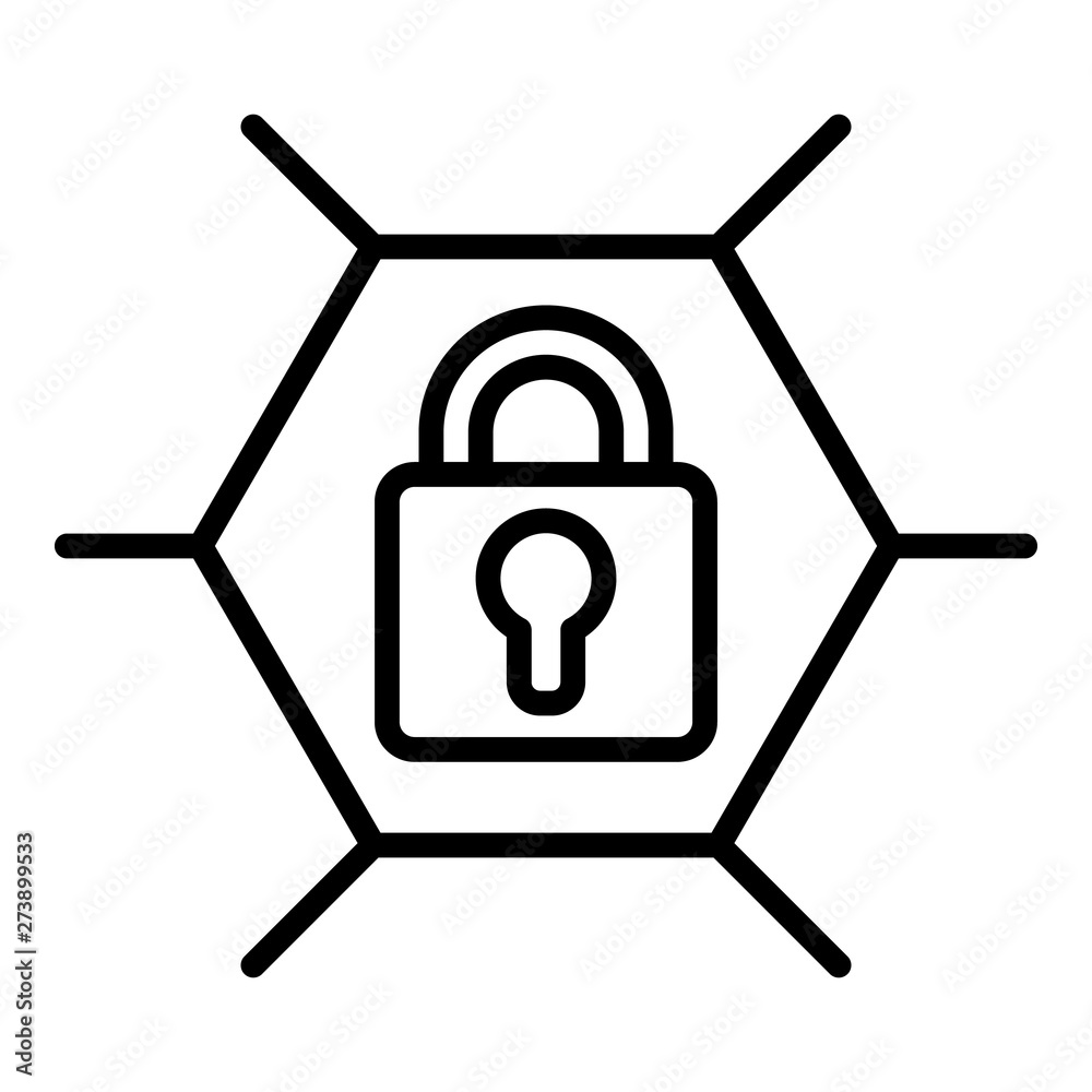 Poster web locked icon. outline web locked vector icon for web design isolated on white background