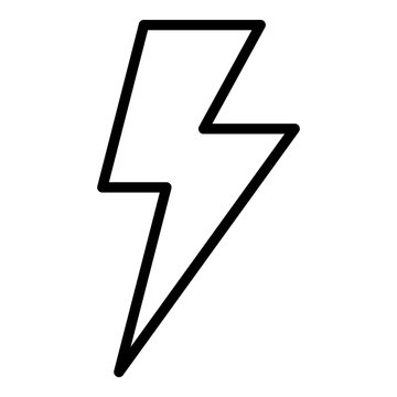Lighting bolt icon. Outline lighting bolt vector icon for web design isolated on white background