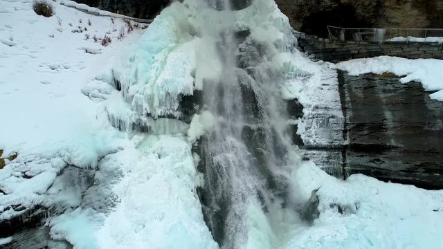 Fossen Bratte.  One of the big waterfalls near Bergen in the northwest of Norway.