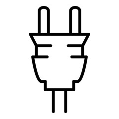 Obraz premium Europe plug icon. Outline europe plug vector icon for web design isolated on white background