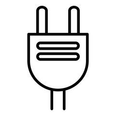 Obraz premium Classic plug wire icon. Outline classic plug wire vector icon for web design isolated on white background