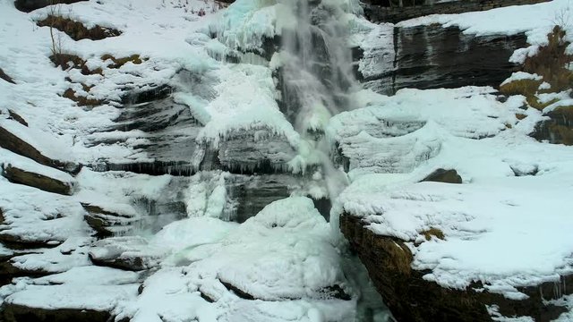 Fossen Bratte.  One of the big waterfalls near Bergen in the northwest of Norway.