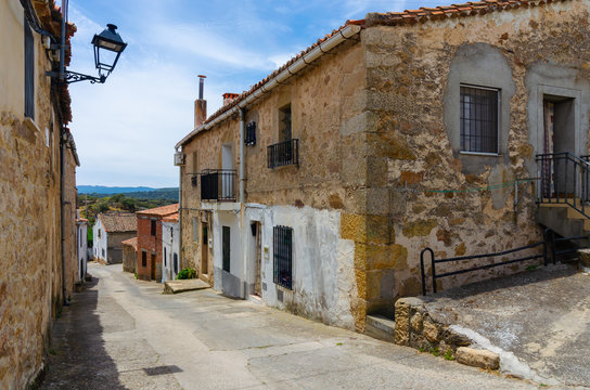 Old street of Belvis de Monroy, Caceres, Extremadura, Spain