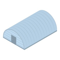 Hangar icon. Isometric of hangar vector icon for web design isolated on white background