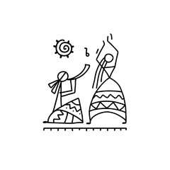 Folk ethnic dance for your design