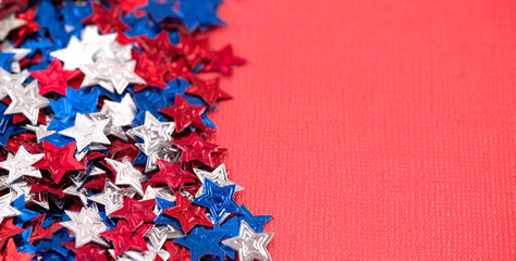 An American Themed Background with Red White and Blue Stars