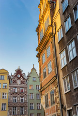 Old historical building architecture facade in Gdansk