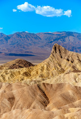 Zabriskie Point Mudstones form Badlands Death Valley National Park California