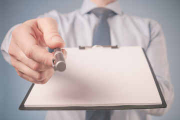 Concept of signing contract