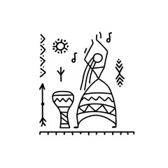 Folk ethnic dance for your design